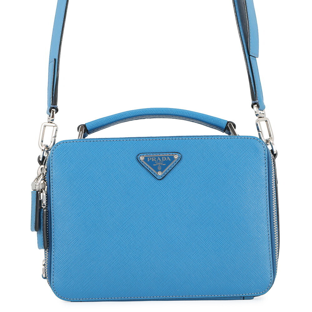 Prada Handbag Brick Saffiano Leather Bag